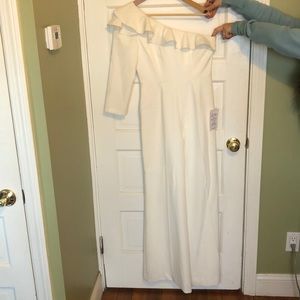 White One Long Sleeve Jumpsuit